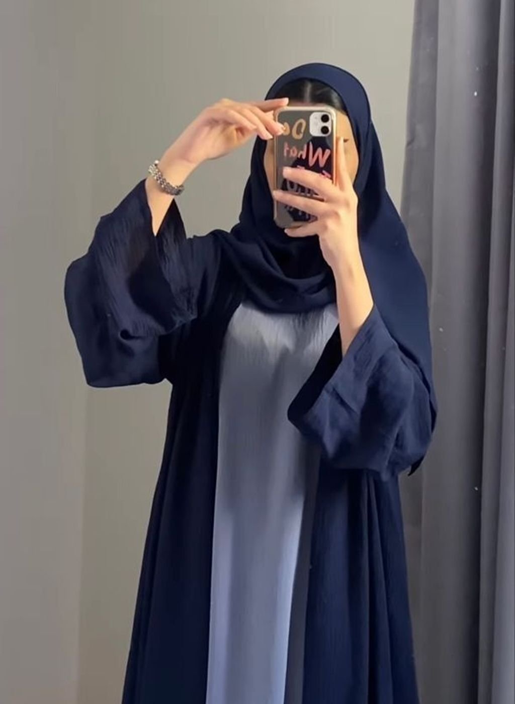 Navy & Gray Elegance Abaya✨💙 Product 5 - Image 1