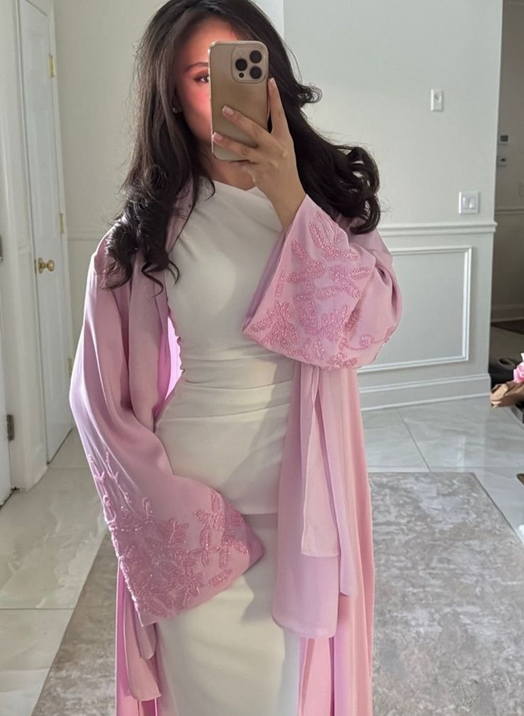 Pink Abaya Muslim Fashion IT Girl Fashion Arab Girl Fashion Modest 2025 Trendy Fashion Product 4 - Image 1